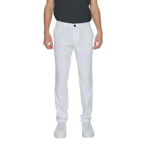 Armani Exchange White Cotton Casual Pants Armani Exchange