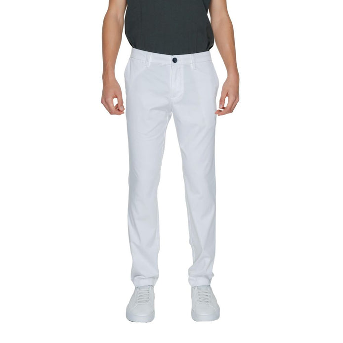 Armani Exchange White Cotton Casual Pants Armani Exchange