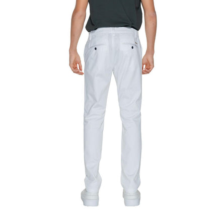 Armani Exchange White Cotton Casual Pants Armani Exchange