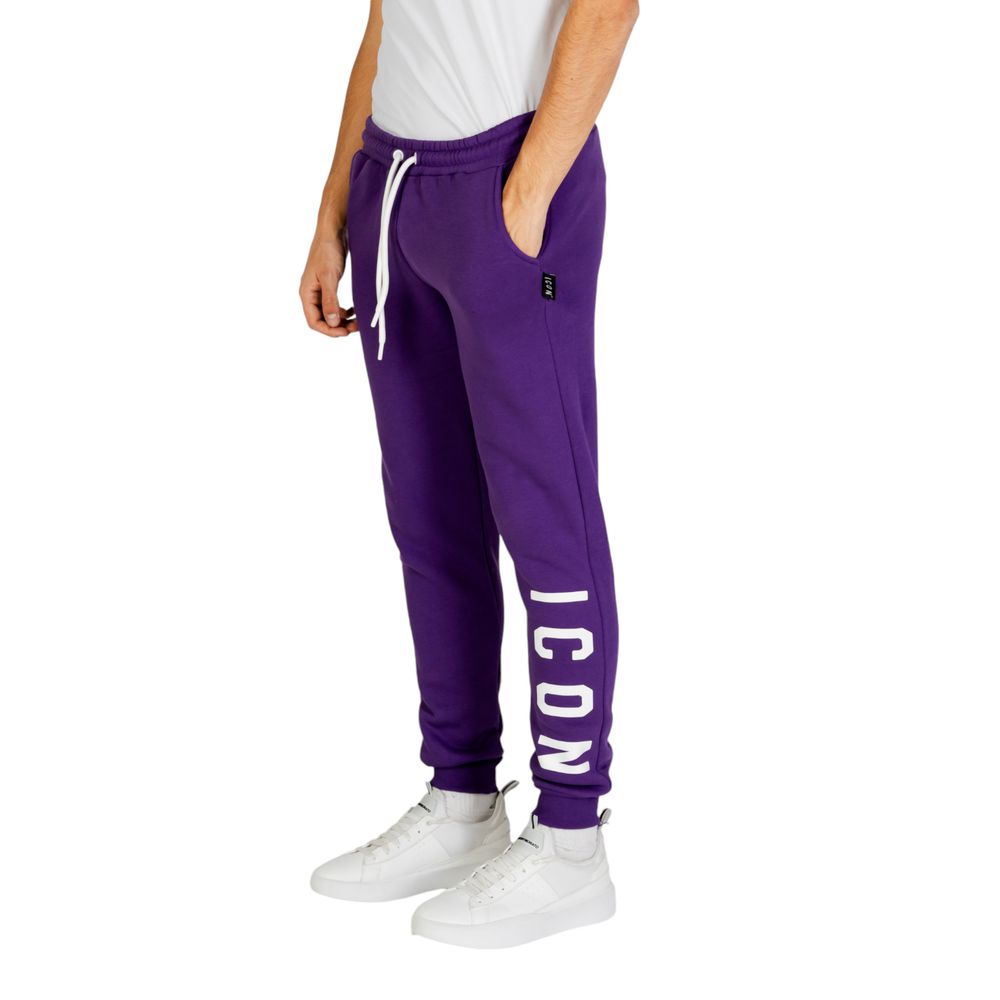 Icon Purple Cotton Joggers (Workout Pants) Icon
