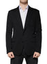 Dolce & Gabbana Black Wool Single Breasted Formal Blazer Dolce & Gabbana