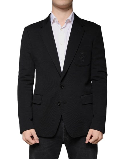 Dolce & Gabbana Black Wool Single Breasted Formal Blazer Dolce & Gabbana