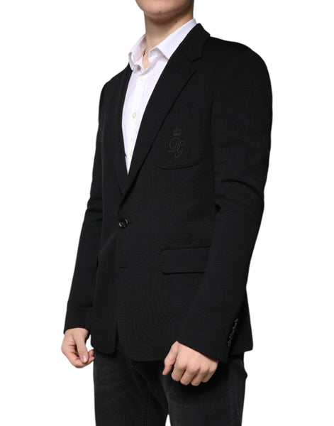 Dolce & Gabbana Black Wool Single Breasted Formal Blazer Dolce & Gabbana