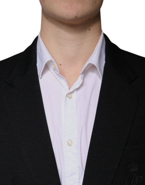 Dolce & Gabbana Black Wool Single Breasted Formal Blazer Dolce & Gabbana