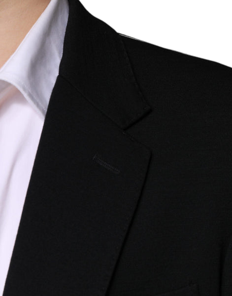 Dolce & Gabbana Black Wool Single Breasted Formal Blazer Dolce & Gabbana