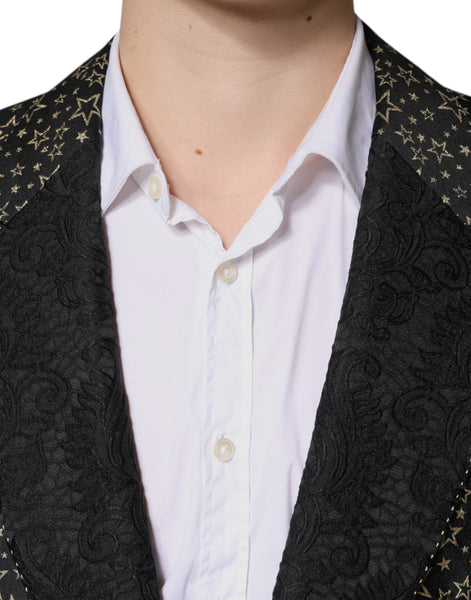 Dolce & Gabbana Black Stars Jacquard SICILIA 2 Piece Suit Dolce & Gabbana