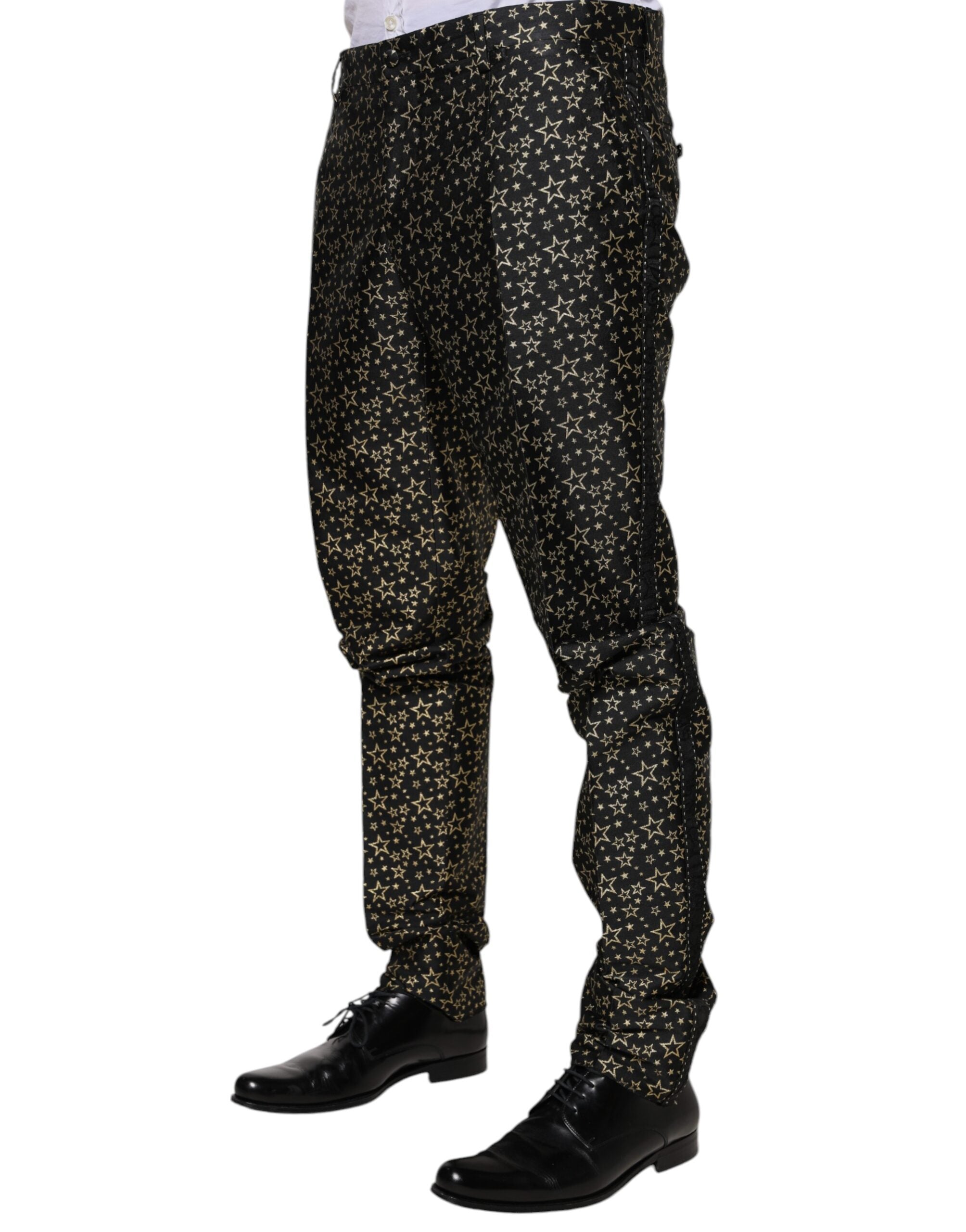 Dolce & Gabbana Black Stars Jacquard SICILIA 2 Piece Suit Dolce & Gabbana