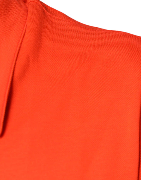 Dolce & Gabbana Orange Cotton Button Down Casual Polo Shirt Dolce & Gabbana