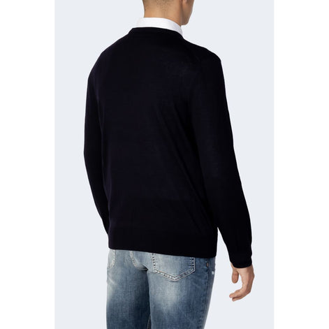 Armani Exchange Blue Wool Sweatshirt Armani Exchange