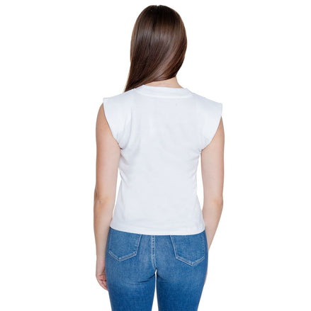 Calvin Klein Jeans White Cotton T-Shirt Calvin Klein Jeans