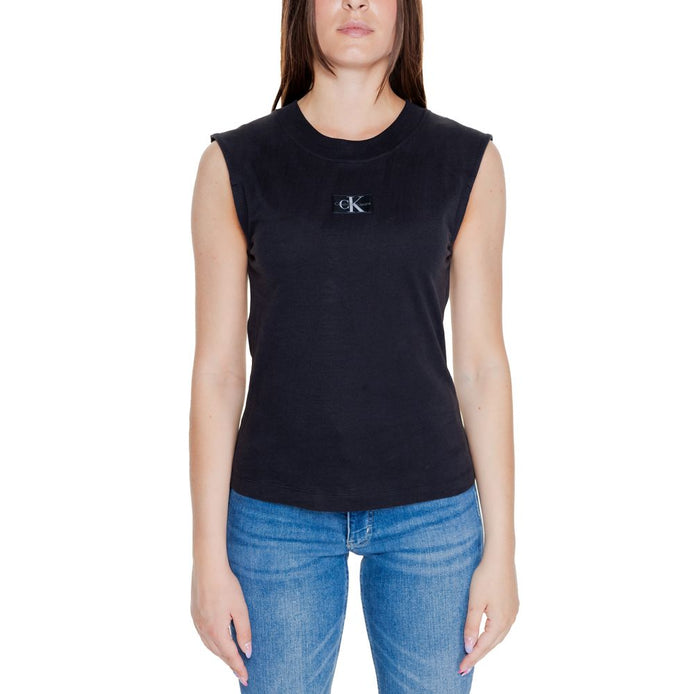 Calvin Klein Jeans Black Cotton T-Shirt Calvin Klein Jeans