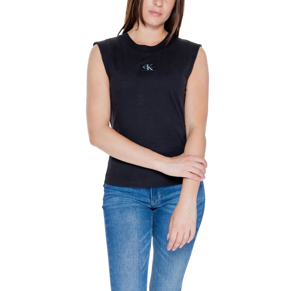 Calvin Klein Jeans Black Cotton T-Shirt Calvin Klein Jeans