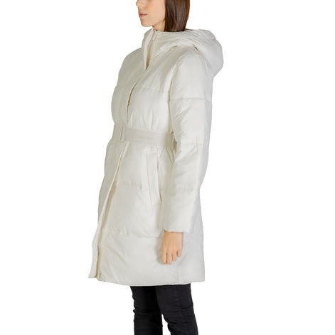 Calvin Klein Jeans Cream Nylon Coat Calvin Klein Jeans