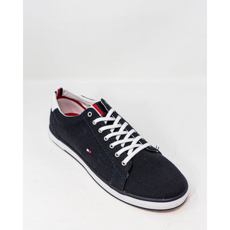 Tommy Hilfiger Blue Cotton Low Top Sneakers Tommy Hilfiger