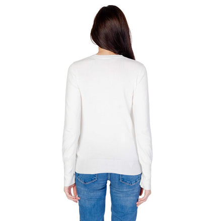Guess White Cotton Sweatshirt Guess