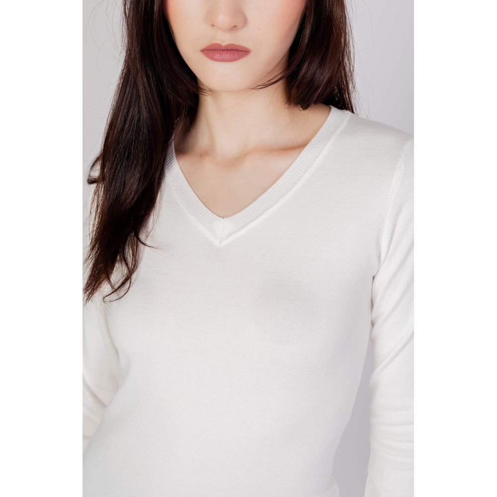 Guess White Cotton Sweatshirt Guess