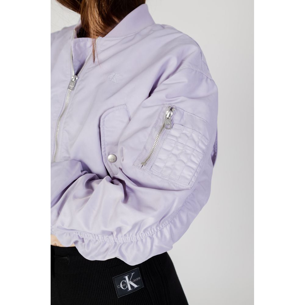 Calvin Klein Jeans Purple Polyamide Bomber Calvin Klein Jeans
