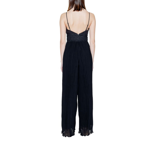 Guess Black Polyester Jumpsuit Guess