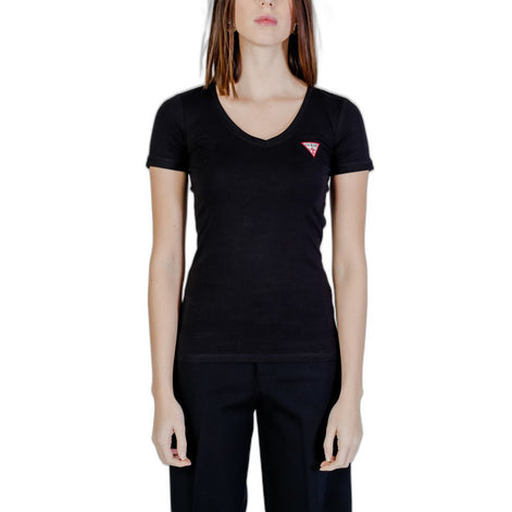 Guess Black Cotton T-Shirt Guess