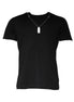 Dolce & Gabbana Black Cotton Necklace Embellished T-shirt Dolce & Gabbana