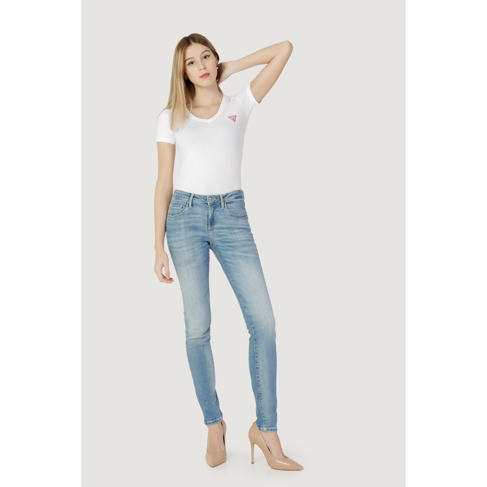 Guess Blue Cotton Skinny Jeans Guess