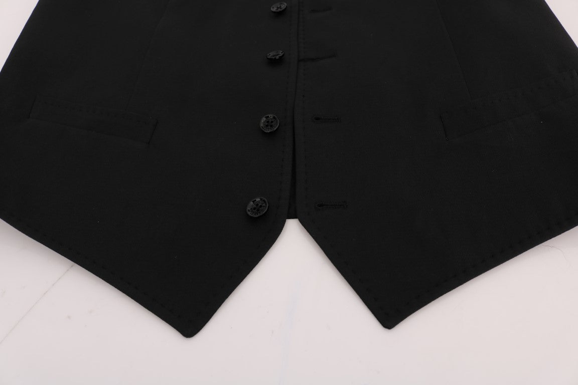 Dolce & Gabbana Black STAFF Cotton Vest Dolce & Gabbana