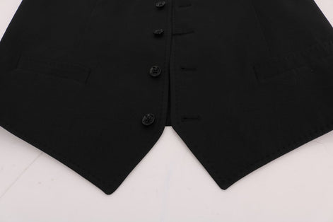 Dolce & Gabbana Black STAFF Cotton Vest Dolce & Gabbana