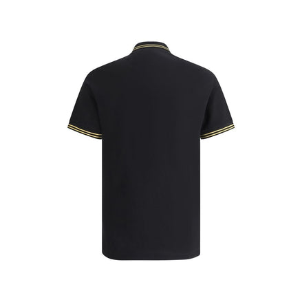 Versace Black Cotton Polo Shirt Versace