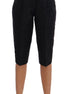 Dolce & Gabbana Black Brocade High Waist Capri Shorts Dolce & Gabbana