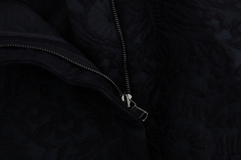Dolce & Gabbana Black Brocade High Waist Capri Shorts Dolce & Gabbana