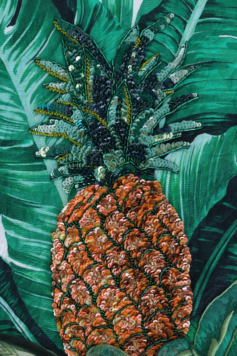 Dolce & Gabbana Pineapple Banana Sequins Crewneck Sweater Dolce & Gabbana