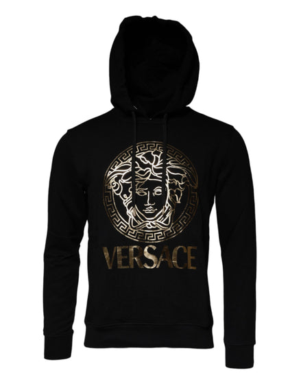 Versace Black Medusa Cotton Hoodie Pullover Sweatshirt Sweater Versace