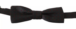 Dolce & Gabbana Gray Dotted Silk Adjustable Neck Bow Tie Dolce & Gabbana
