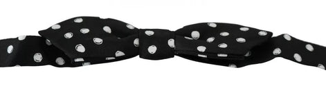 Dolce & Gabbana Black Polka Dots Adjustable Neck Bow Tie Dolce & Gabbana