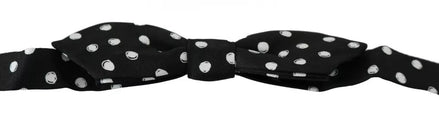 Dolce & Gabbana Black Polka Dots Adjustable Neck Bow Tie Dolce & Gabbana