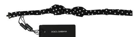 Dolce & Gabbana Black Polka Dots Adjustable Neck Bow Tie Dolce & Gabbana