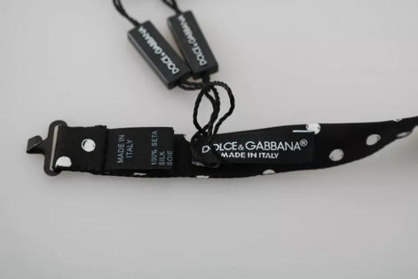 Dolce & Gabbana Black Polka Dots Adjustable Neck Bow Tie Dolce & Gabbana