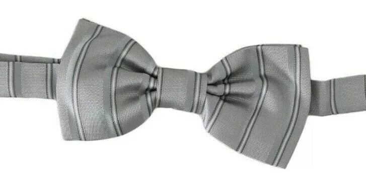 Dolce & Gabbana Light Gray Lining Adjustable Neck Butterfly Bow Tie Dolce & Gabbana