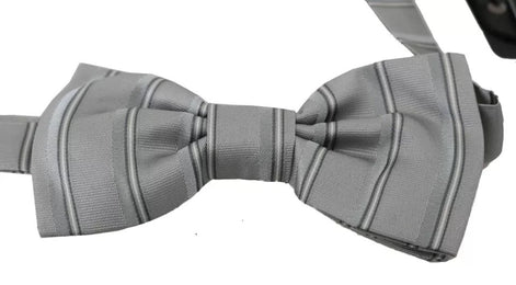 Dolce & Gabbana Light Gray Lining Adjustable Neck Butterfly Bow Tie Dolce & Gabbana