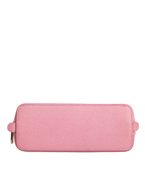 Dolce & Gabbana Pink Leather DG Logo Zip Around Hand Purse Pouch Wallet Dolce & Gabbana