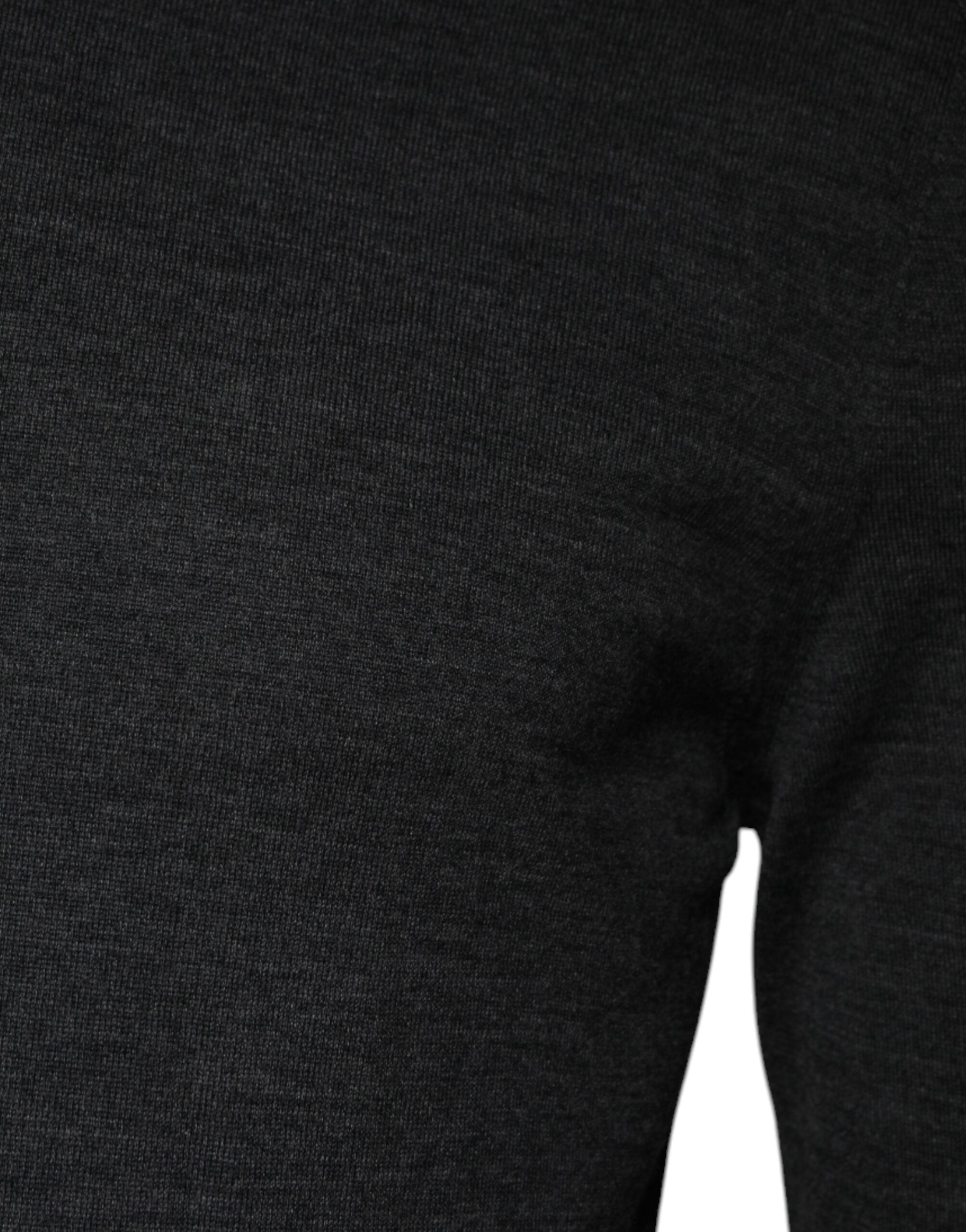 Dolce & Gabbana Gray Wool Knit Turtleneck Pullover Sweater Dolce & Gabbana