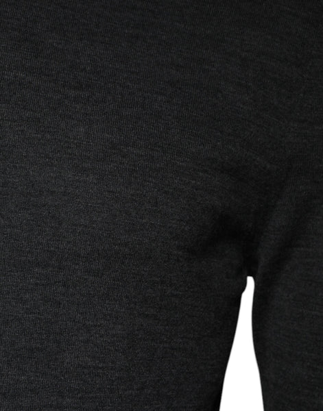 Dolce & Gabbana Gray Wool Knit Turtleneck Pullover Sweater Dolce & Gabbana