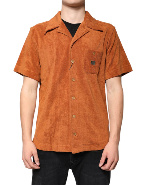 Dolce & Gabbana Hazel Cotton Velvet Button Down Collared Shirt Dolce & Gabbana
