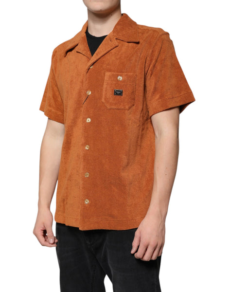 Dolce & Gabbana Hazel Cotton Velvet Button Down Collared Shirt Dolce & Gabbana