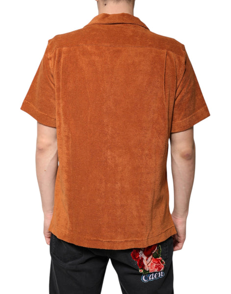 Dolce & Gabbana Hazel Cotton Velvet Button Down Collared Shirt Dolce & Gabbana