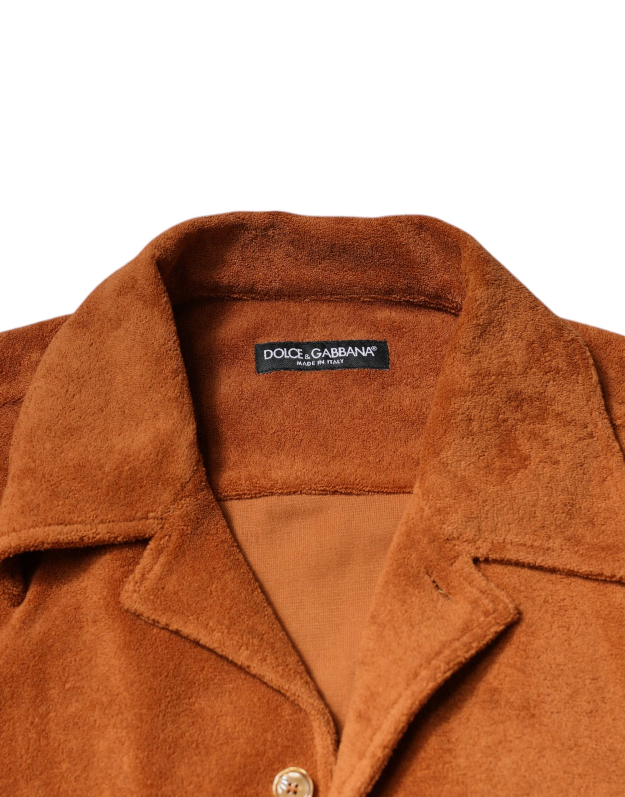 Dolce & Gabbana Hazel Cotton Velvet Button Down Collared Shirt Dolce & Gabbana
