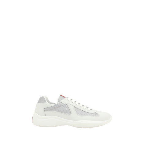 Prada White Calf Leather Bos Taurus Low Top Sneakers Prada