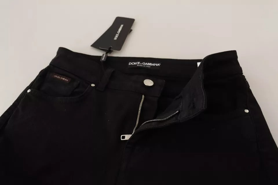 Dolce & Gabbana Black Cotton Stretch Skinny Denim Jeans Dolce & Gabbana