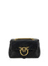 PINKO Black Calf Leather Bos Taurus Shoulder Bag PINKO