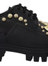 Dolce & Gabbana Black Leather Trekking Derby Embellished Shoes Dolce & Gabbana
